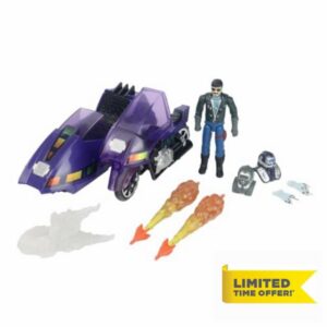 M.A.S.K. Wave 2 Stealth Submarine Cycle Vehicle with Sly Rax Figure                                                          Converts the side car to a Submarine