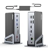 USB C Docking Station Dual Monitor for Dell, HP, Lenovo, Surface, 4URPC 15 in 1 Laptop Docking St...