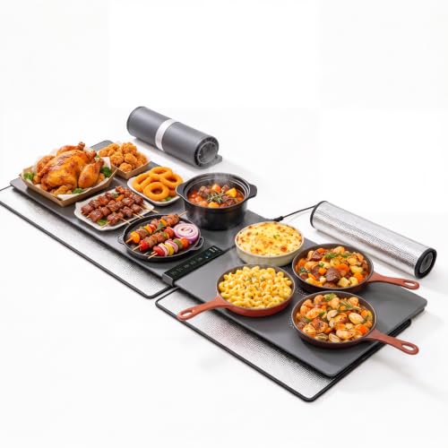 61'' Warming Mat for Countertops Electric Food Warmer with Dual-Zone Heating
