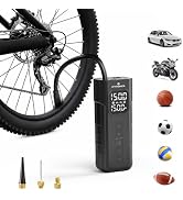 Tire Inflator Portable Air Compressor for Ball Pump,1 Min Fast Inflation Cordless Bike Pump with ...