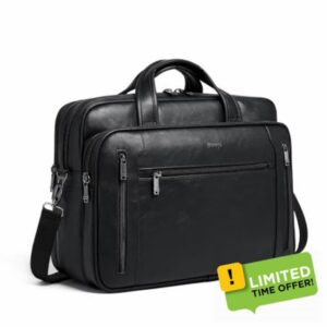 Vegan Leather Laptop Bag for Men and Women