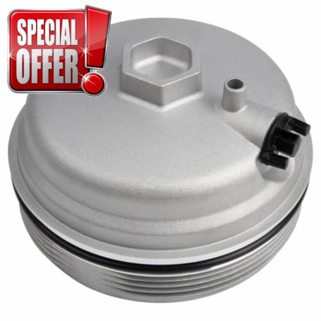 Aluminum Fuel Filter Cap Compatible with Ram Trucks 68436815AB 68436815AA                                                          Compatible with 2020-2023 Ram 1500 3.0L 2019-2024 Ram 2500 3500 4500 5500 6.7L Filter Housing Cover