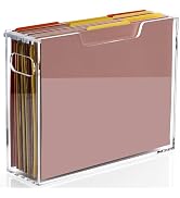 DINGHUO Acrylic Hanging File Organizer Box Wall Mounted & Desktop, Letter Size Mail Paper Folder ...
