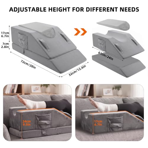 Knee Elevation Pillow for Back Sleeping & Blood Circulatio
