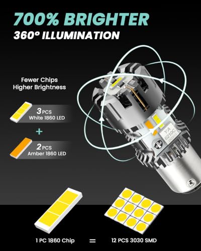 White Amber Dual Color 2057 2357 7528 1034 LED Bulb