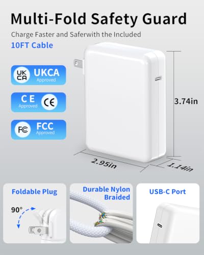 10FT USB C to USB-C Cable Nylon Braided Cable