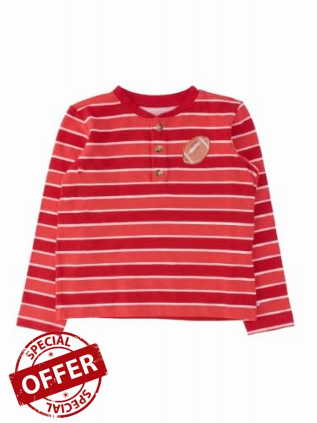 RUGGEDBUTTS Baby/Toddler Boys Long Sleeve Henley Tee - Knit Henley Shirt                                                          4-Way Stretch Fabric