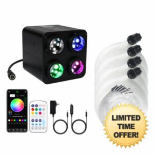 AMKI 4Color Meteor Twinkle 36w Starlight Headliner Kits Mixed 800pcs 13.1ft