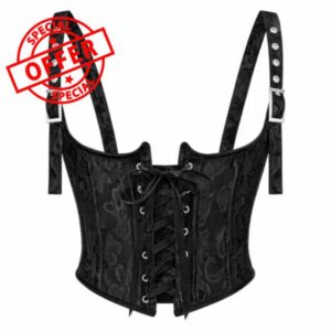 Jacquard Underbust Corset Tops for Women