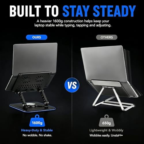 Computer Stand with 360 Rotating Base Foldable