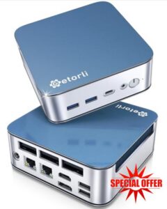 Getorli Mini PC AMD Ryzen 7 6800H (Beats 7640HS/7730U) 8C/16T