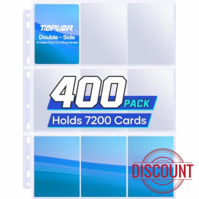 Tioplior 400 Pack Trading Card Sleeve Pages