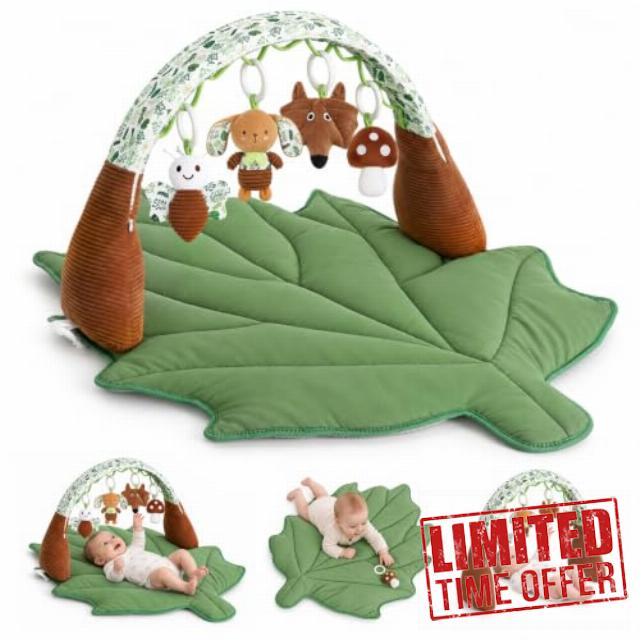 Leaf Baby Play Gym Mat with Detachable Arch