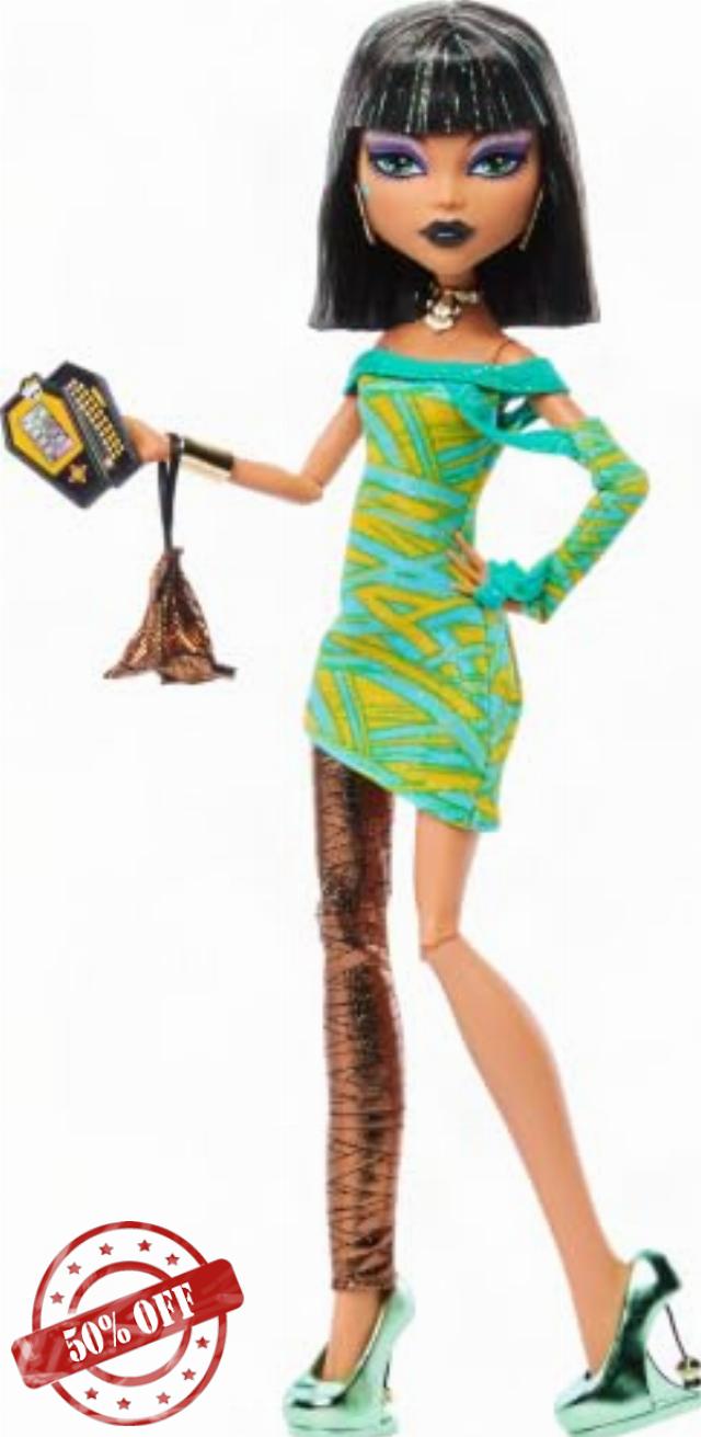 Monster High Dawn of the Dance Cleo De Nile Reproduction Doll                                                          Boo-riginal Creeproduction Cleo De Nile with Party Dress and Accessories like Purse