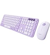 seenda Bluetooth Keyboard and Mouse Combo,RGB Backlit,Jelly keycaps,Pink | Knob Control, RGB Back...
