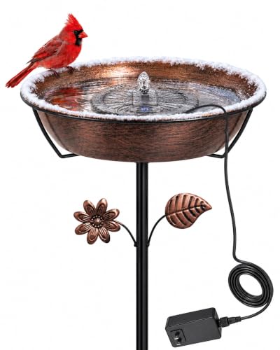 3" Deep Bowl with 70W Heater 24V Winter Bird Waterer with Pump