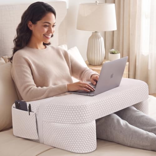 Laptop Cushion for Couch & Bed                                                          Innovative Wide Large Soft Foam Lap Desk in Cloud for 13-17" Laptop; Adaptive Legroom