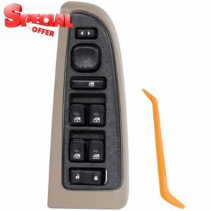 15883320 Window Switch&Bezel Folding Mirrors Fits for Chevy Silverado GMC Sierra 1500 2500 3500 HD Classic Avalanche Suburban Tahoe Yukon Escalade Master Power Front Driver Side Switch