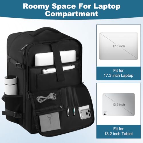 Black Fits 18.4"laptop with Cable Access Port