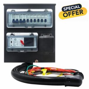 Manual/Automatic Generator Transfer Switch Prewired 120/240V 30A 10Circuit                                                          Power Transfer Kit with NEMA L14-30P 30A power inlet Pre-Wired for Portable Generator Home Backup