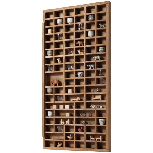 Brown Antique Printers Tray Holder for Bar Cabinet Collection Home Deco