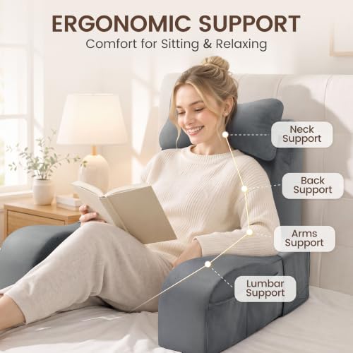 Dark Gray Adjustable Headrest