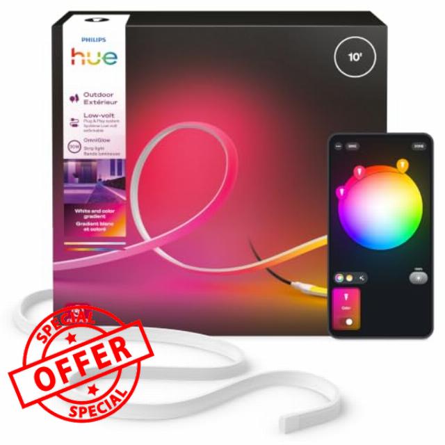 Philips Hue OmniGlow Outdoor LED Strip Light 10ft