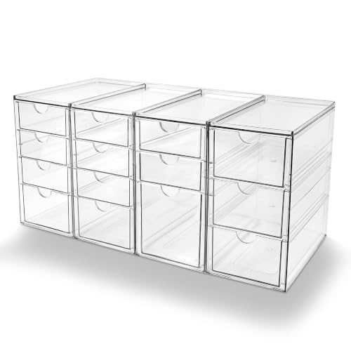 Stackable Makeup Storage Anti-slip Clear Storage Bins