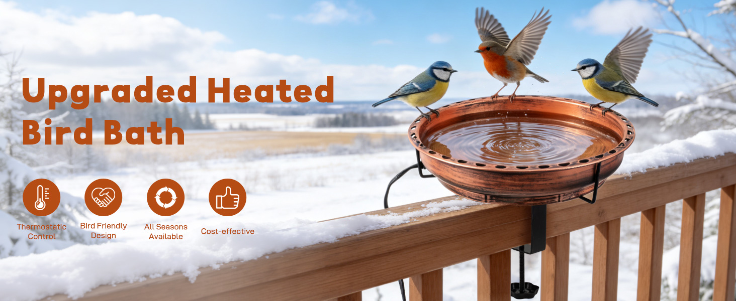 heated bird baths for outdoors