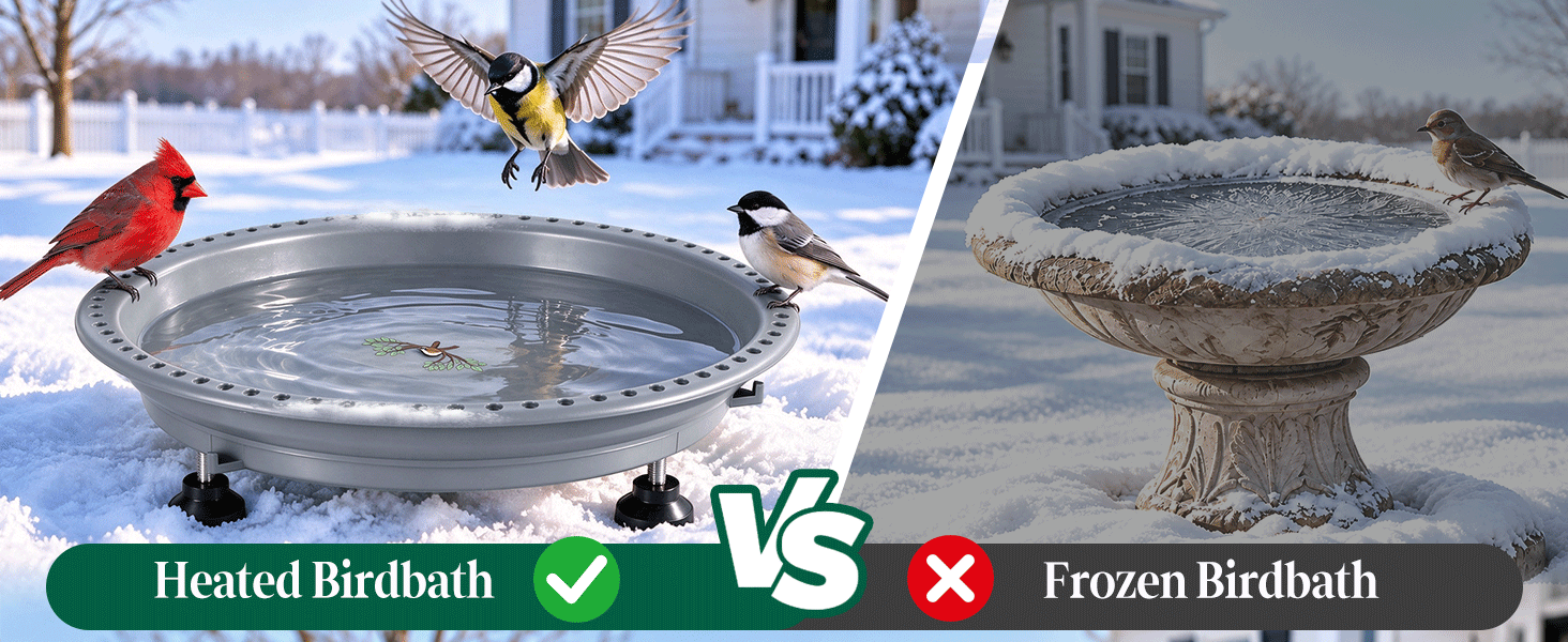 heated bird bath