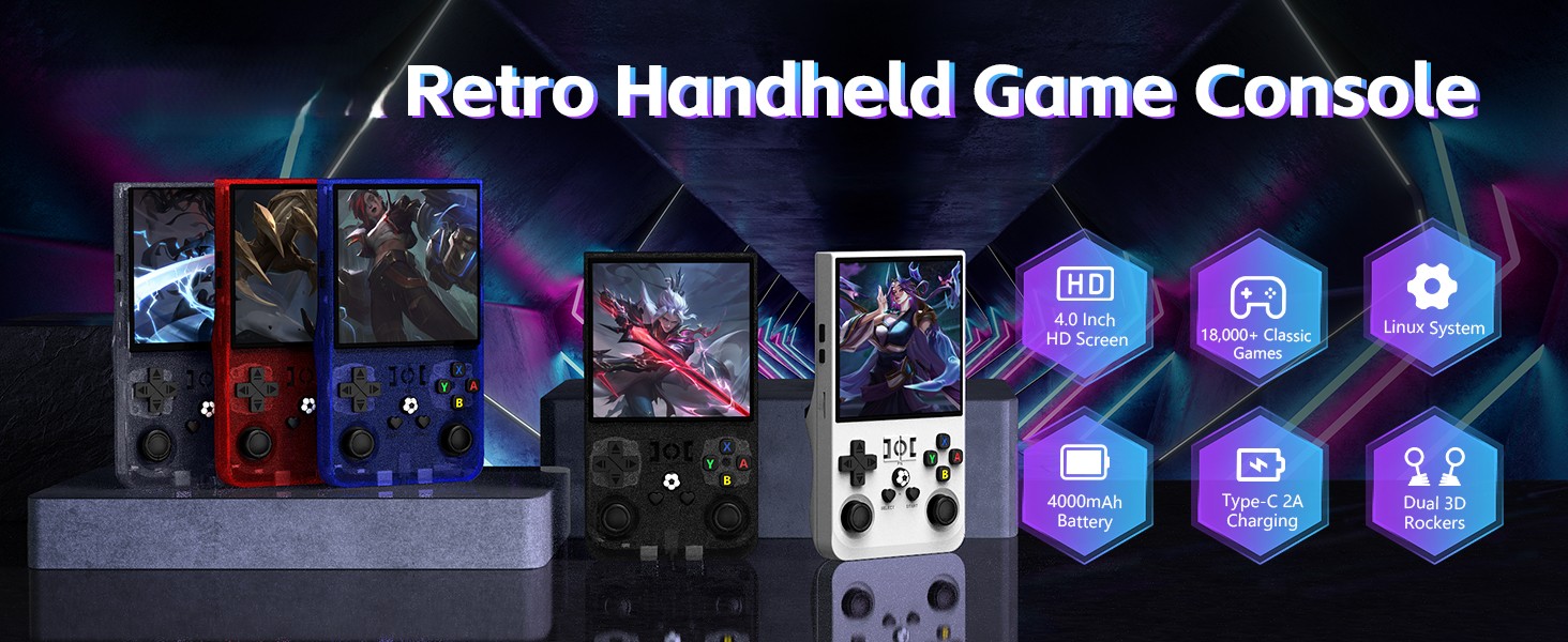 retro handheld game console gaming video consoles stick retroid pocket games hand held gameboy