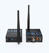 1Mii 2.4Ghz (1 TX + 1 RX) Wireless Audio Transmitter Receiver for TV, 320ft Long Range 20ms Low D...