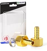 TAILONZ PNEUMATIC Union 5/16" Barbed x 1/4" Barbed Splicer Brass Hose Fitting Mender Joiner(Pack ...