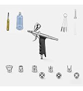 Cordless High-Pressure Airbrush Kit with Compressor Portable Mini Airbrush Gun with 0.3mm Nozzle ...