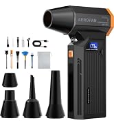 Compressed Air Duster, 160000RPM Cordless Electric Air Duster, LED Light | 4-Gear Adjustable Comp...