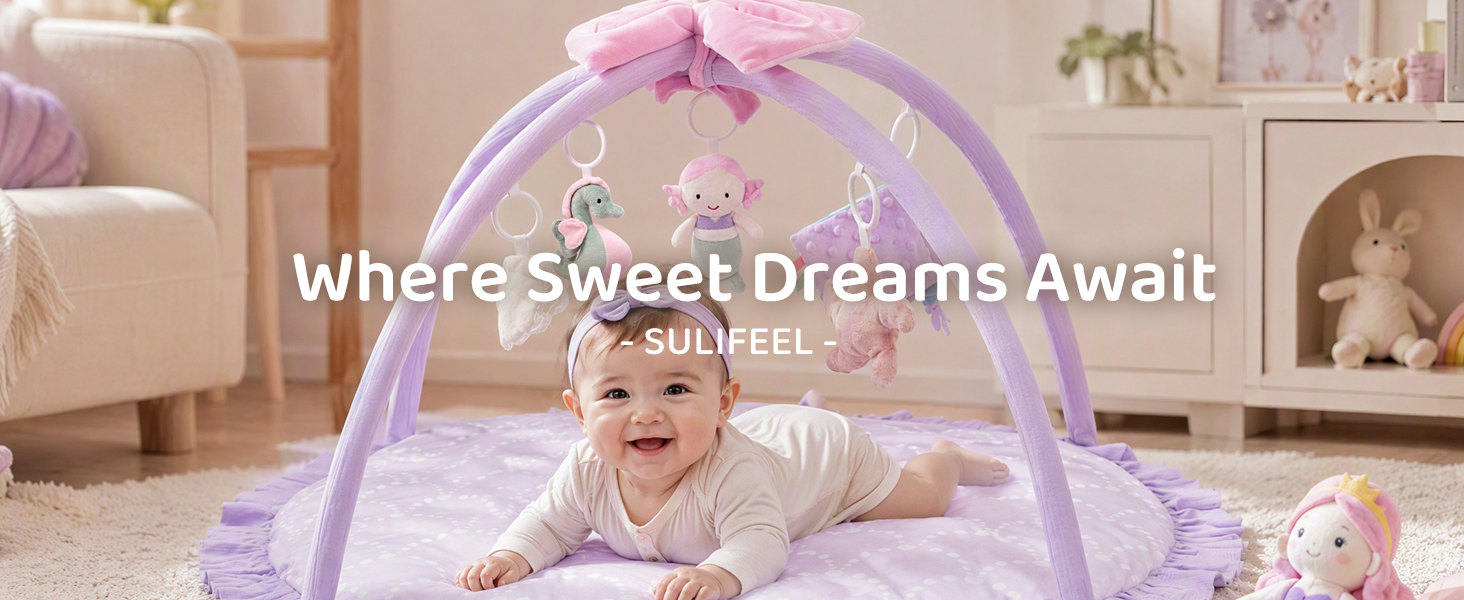 newborn play mat purple