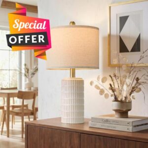 PoKat 21'' Modern Ceramic Table Lamp with Gift Box