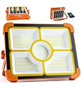 60W Solar Flood Light Outdoor Waterproof, 7000LM 6500K Motion Sensor LED Street Light, Dusk to Da...