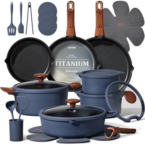 Pots and Pans Set Detachable Handle                                                          Non-Stick