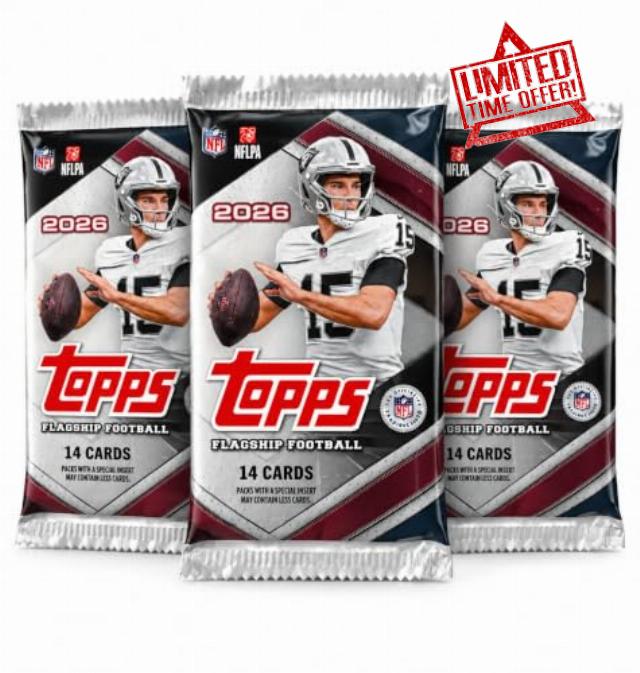 2026 Topps Flagship Football Trading Card Bundle