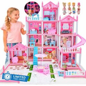 Dream Doll House for Girls Ages 3-16 with Dolls