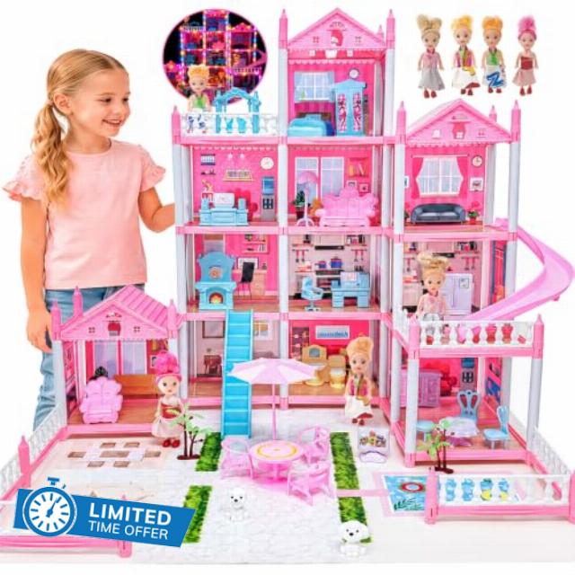Dream Doll House for Girls Ages 3-16 with Dolls