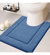 IM HOME Toilet Rugs, Ultra Soft Thick Plush Fluffy Microfiber Absorbent Contour Bathroom Rugs for...