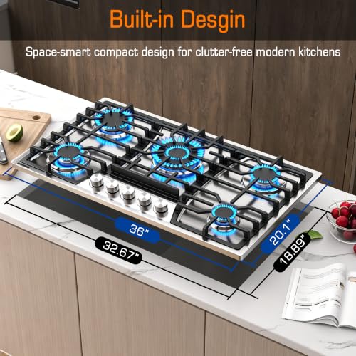 5 Burner Gas Stove Top