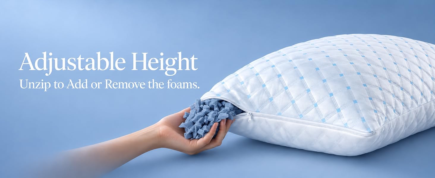 adjustable height pillows