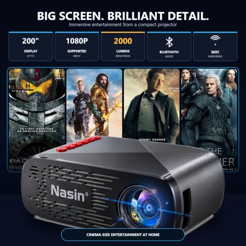 Nasin Portable Projector with WiFi