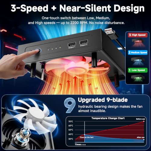 Accessories for Xbox Series X Console                                                          Fan for Xbox Series X with RGB Lights