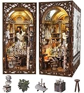 CCCDF DIY Book Nook Kit, DIY Miniature Dollhouse Booknook Kit, 3D Wooden Puzzle Bookend Bookshelf...