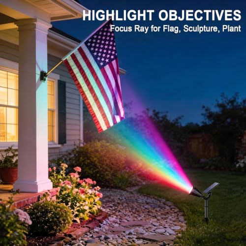 Multicolor Solar Landscape Lights for Outside Yard Garden Tree
