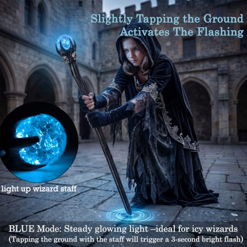 Warlock Cosplay Walking Cane & Halloween Costume Accessories